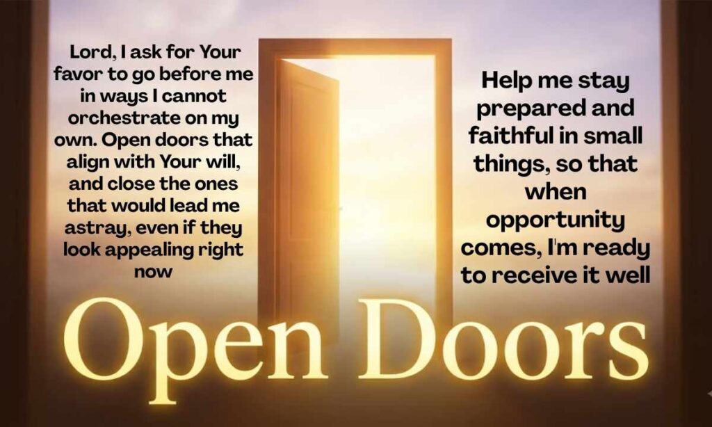 A Prayer for Divine Favor and Open Doors