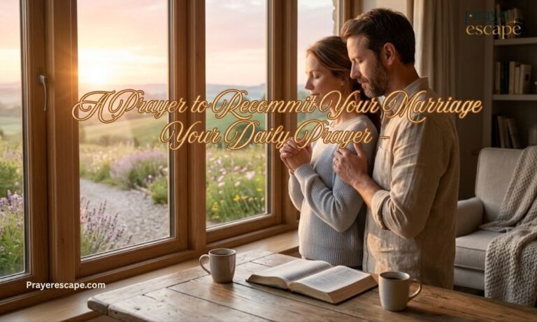 A Prayer to Recommit Your Marriage